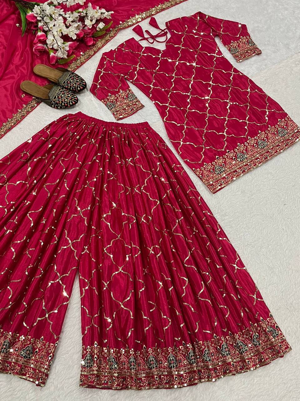 Bridal Sophistication: The Ivory Lattice Ceremonial Gharara